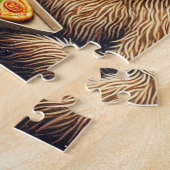 Sasquatch en de pizza in een berkenbos legpuzzel (Zijkant)