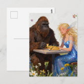 Sasquatch en een fee eten taco's briefkaart (Voorkant / Achterkant)