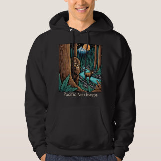 Sasquatch en Elk Pacific Northwest Hoodie