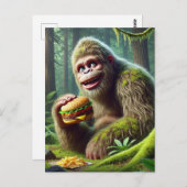Sasquatch en het Cheesburger en Fries Woud Briefkaart (Voorkant / Achterkant)