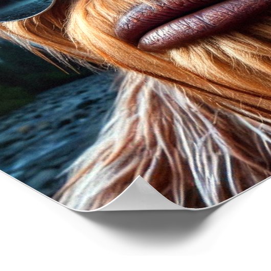 Sasquatch en sterren poster (Hoek)