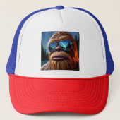 Sasquatch en sterren trucker pet (Voorkant)