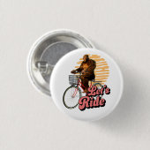 Sasquatch Fietstocht Bos Avontuur Ronde Button 3,2 Cm (Voorkant /achterkant)