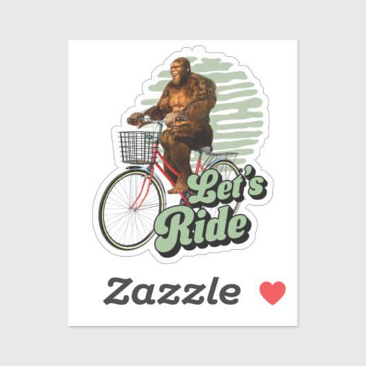 Sasquatch Fietstocht Bos Avontuur Sticker (Vel)
