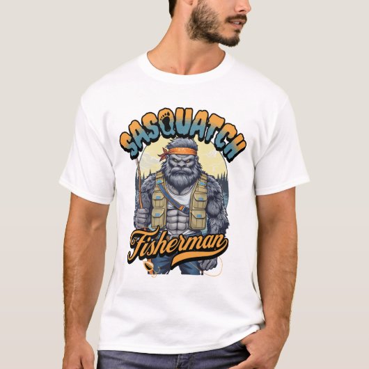 Sasquatch Fisherman T-shirt (Voorkant)