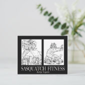 Sasquatch Fitness Series Pic #1 JUMP SQUATS Briefkaart (Staand voorkant)