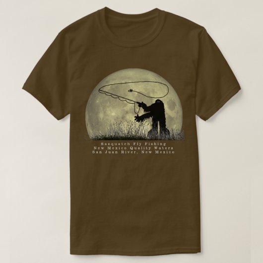 Sasquatch Fly Fishing New Mexico T-Shirt (Design voorkant)