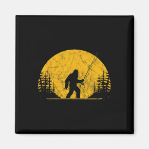 Sasquatch Fly Fishing Vintage Forelvasser Visser G Magneet