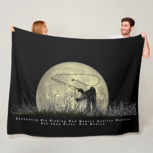 Sasquatch Fly Fishing Vleece Blanket Fleece Deken