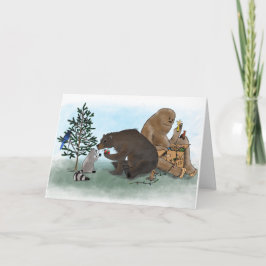 Sasquatch & Friends Holiday Card Kaart