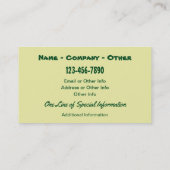 SASQUATCH - Funny Squatch Hunting Visitekaartje (Achterkant)