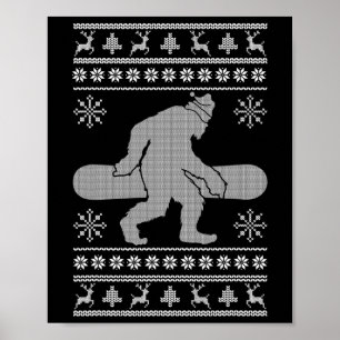 Sasquatch gaat op pad met Ugly Kerstmis Bigfoo Poster