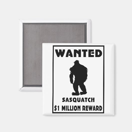 Sasquatch Gezocht Poster Magneet (Voorkant / Achterkant)