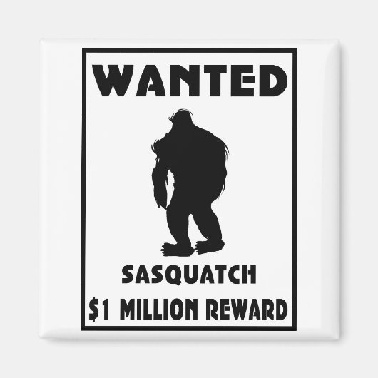 Sasquatch Gezocht Poster Magneet (Voorkant)
