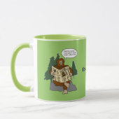 Sasquatch Gift Idea Funny Bigfoot Cartoon Mok (Links)