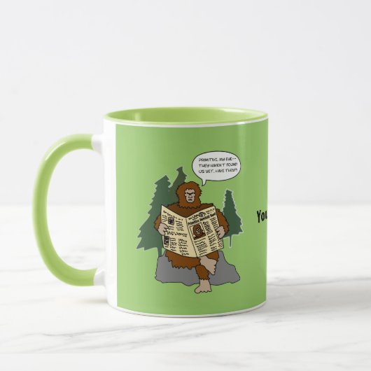 Sasquatch Gift Idea Funny Bigfoot Cartoon Mok (Links)