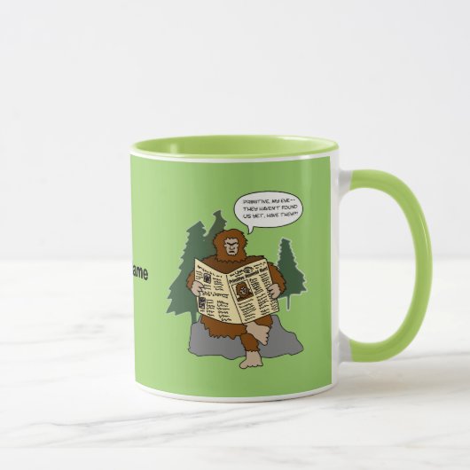 Sasquatch Gift Idea Funny Bigfoot Cartoon Mok (Rechts)