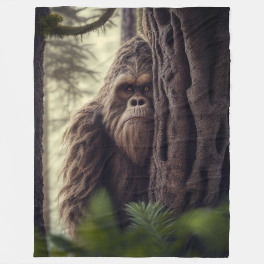 Sasquatch/grote voet fleece deken (Voorkant)