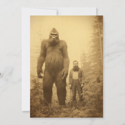 Sasquatch/Grote Voet Uitnodigingen, Cryptiden, Gra Kaart (Voorkant)
