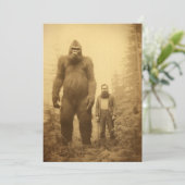 Sasquatch/Grote Voet Uitnodigingen, Cryptiden, Gra Kaart (Staand voorkant)