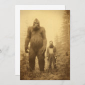 Sasquatch/Grote Voet Uitnodigingen, Cryptiden, Gra Kaart (Voorkant / Achterkant)