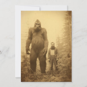 Sasquatch/Grote Voet Uitnodigingen, Cryptiden, Gra Kaart