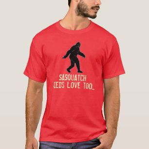 Sasquatch heeft liefde voor grappige T-shirt nodig
