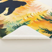 Sasquatch Herfst Landschap Sunset Fleece Deken (3/4)