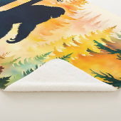 Sasquatch Herfst Landschap Sunset Fleece Deken (3/4)