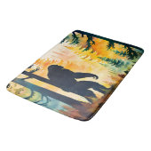 Sasquatch Herfst Landschap Sunset Fleece Deken Badmat (Gekanteld)