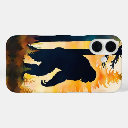 Sasquatch herfstlandschap zonsondergang Case-Mate iPhone case (Achterkant (horizontaal))