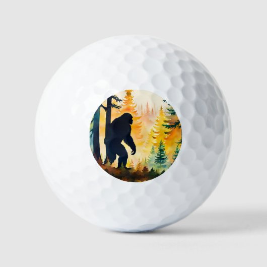 Sasquatch herfstlandschap zonsondergang golfballen (Voorkant)