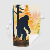 Sasquatch herfstlandschap zonsondergang golfhanddoek (Insitu)