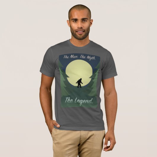 Sasquatch "Het Man De Mengste Het Legende Shirt" T-shirt (Voorkant volledig)