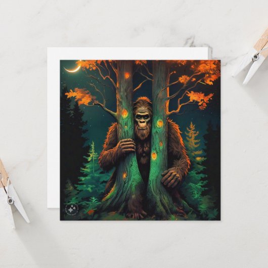 Sasquatch Hiding Kaart (Voorkant / Achterkant in situ)