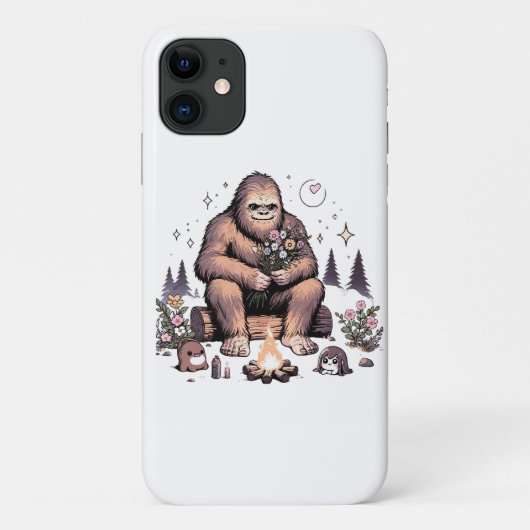 Sasquatch Holding Bloemen Case-Mate iPhone Case (Achterkant)