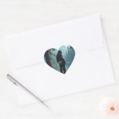 Sasquatch in bloei hart sticker (Envelop)