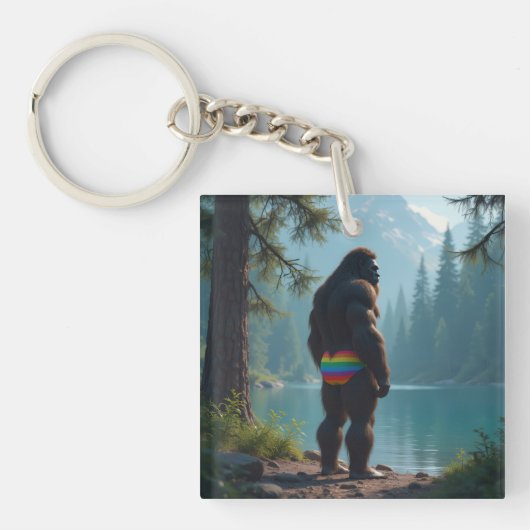 Sasquatch in bloei sleutelhanger (voorkant)