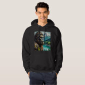 Sasquatch in de bergen hoodie (Voorkant volledig)