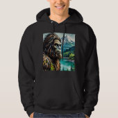 Sasquatch in de bergen hoodie (Voorkant)