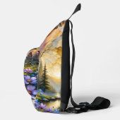 Sasquatch in de bloemrijke bergvallei sling bag (Rechts)