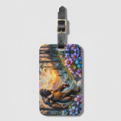  Sasquatch in Floral Mountain valley Bagagelabel (Voorkant (verticaal))