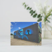 Sasquatch in het blauw briefkaart (Staand voorkant)