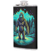 Sasquatch in het bos Ai-kunst Heupfles (Links)