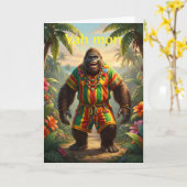 Sasquatch in Jamaica Kaart (Gele Bloem)