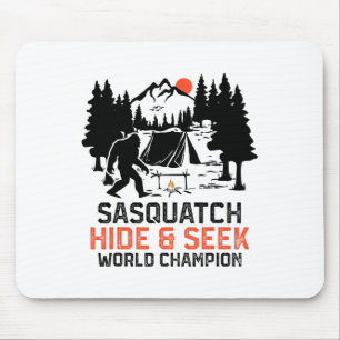 Sasquatch kamperen buiten bos grappige Sasquatch H Muismat