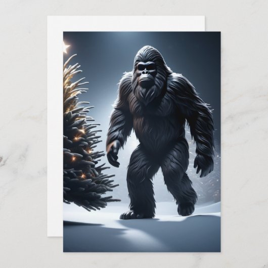 Sasquatch Kerstkaart (Voorkant / Achterkant)