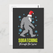 Sasquatch Kerstmis Funny Bigfoot Costume Briefkaart (Voorkant / Achterkant)