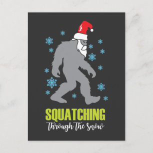 Sasquatch Kerstmis Funny Bigfoot Costume Briefkaart