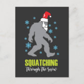 Sasquatch Kerstmis Funny Bigfoot Costume Briefkaart (Voorkant)